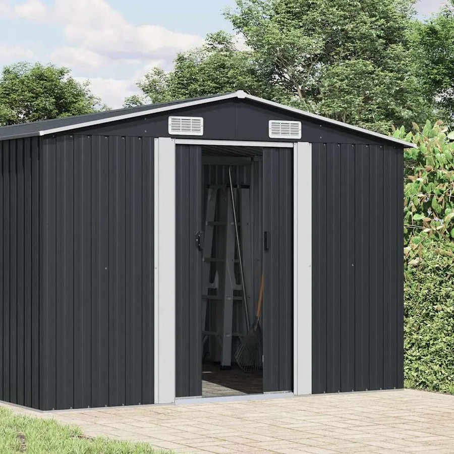 Abri de jardin 257x580x181 cm Métal Anthracite - 2