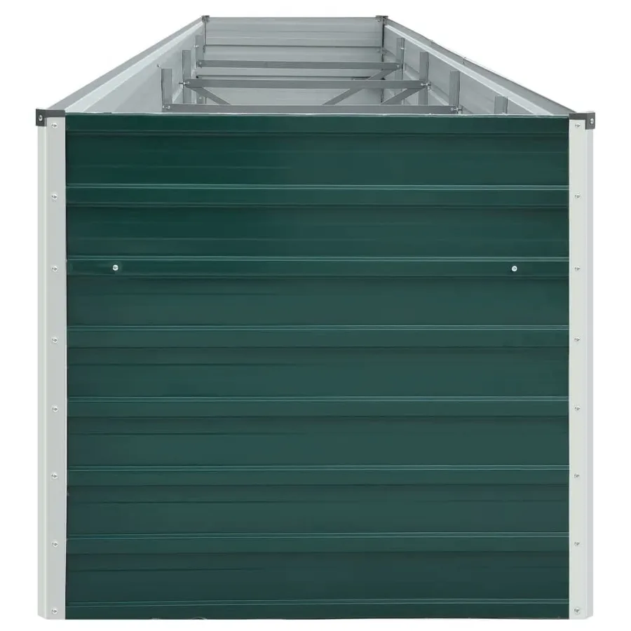 Lit surélevé de jardin Acier galvanisé 400x80x77 cm Vert - 4