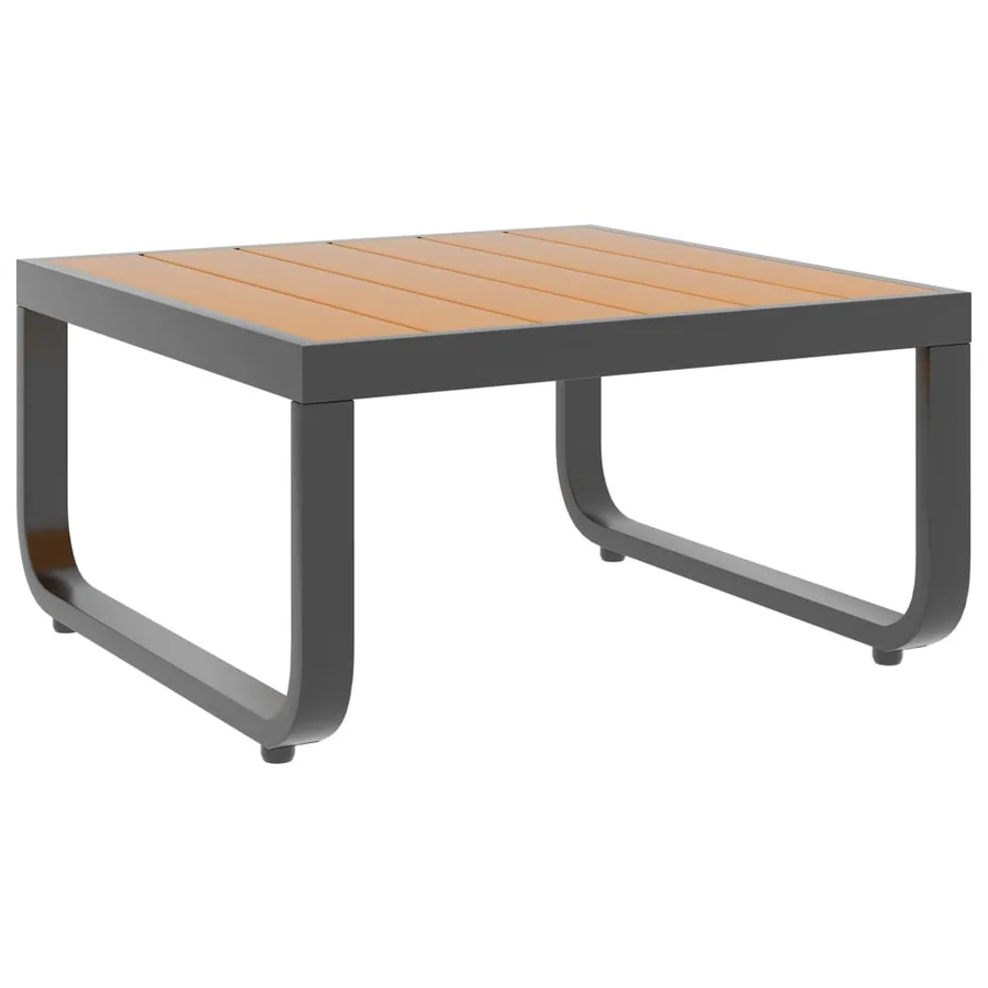 Canapé d'angle de jardin à 4 places avec coussins Aluminium WPC - 10
