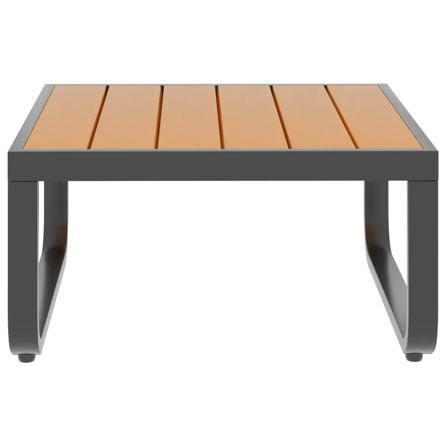 Canapé d'angle de jardin à 4 places avec coussins Aluminium WPC - 11