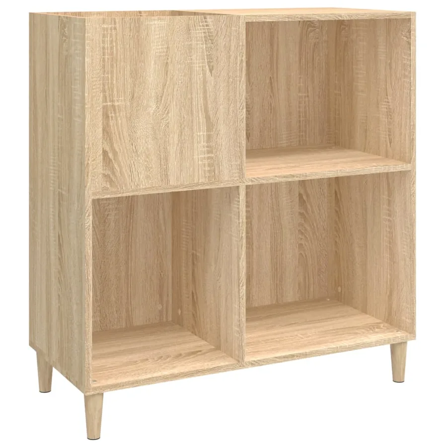 Armoire à disques chêne sonoma 84,5x38x89 cm bois d'ingénierie - 2