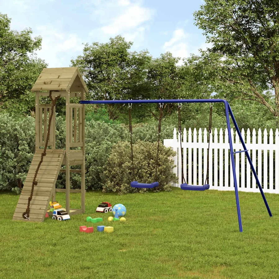 Aire de jeux d'extérieur bois de pin imprégné