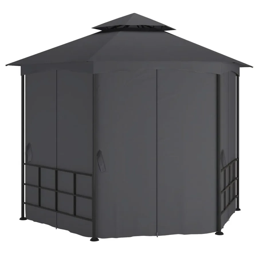 Belvédère avec parois 3,1x2,7 m Anthracite - 3