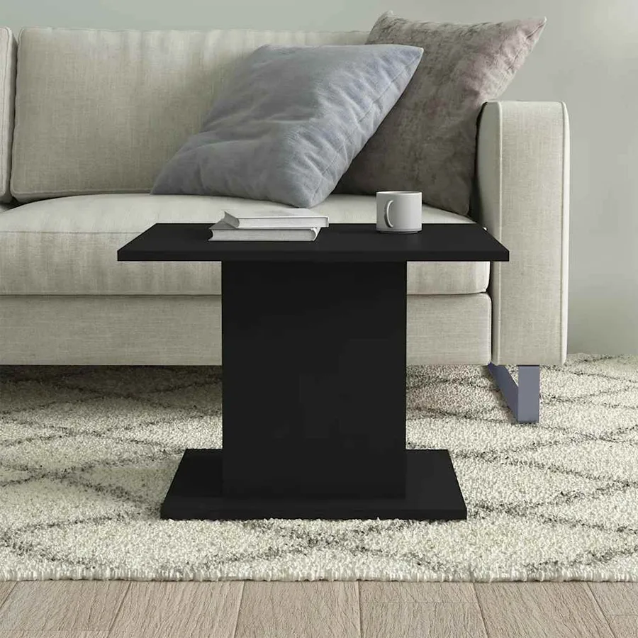 Table basse noir 55,5x55,5x40 cm bois d'ingénierie - 3