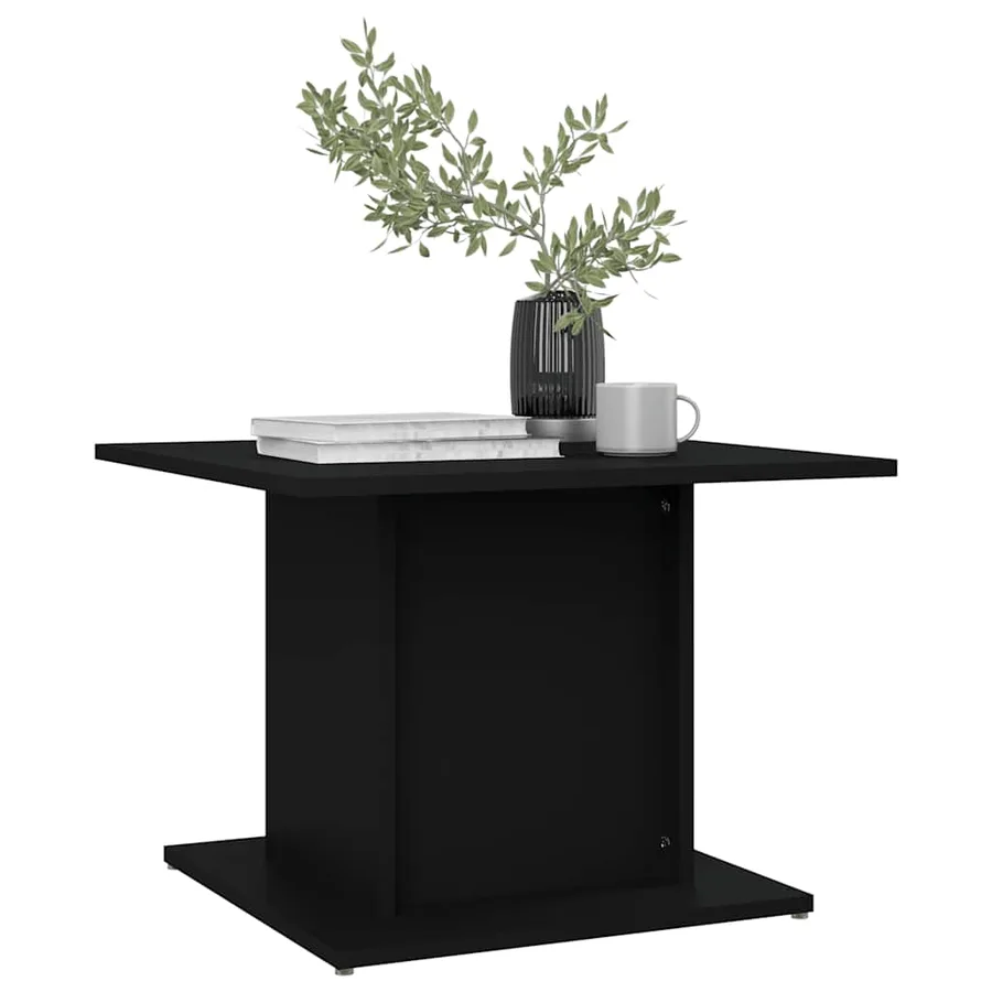 Table basse noir 55,5x55,5x40 cm bois d'ingénierie - 6