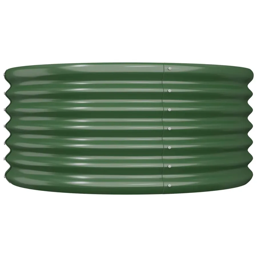 Jardinière de jardin Acier galvanisé 80x80x36 cm Vert - 3