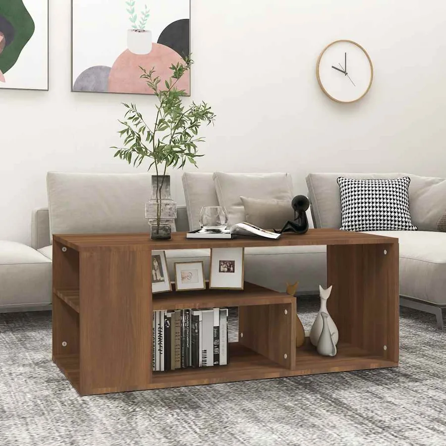 Table basse Chêne marron 100x50x40 cm Bois d'ingénierie