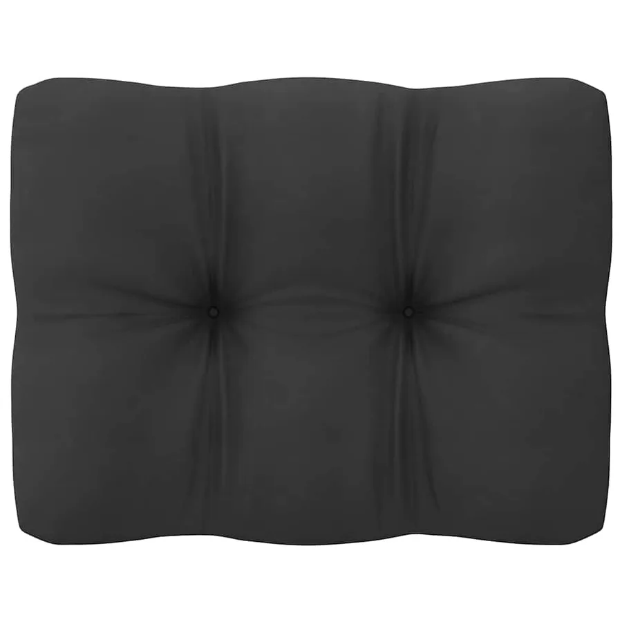 Canapé d'angle de jardin coussins anthracite Bois de pin massif - 7