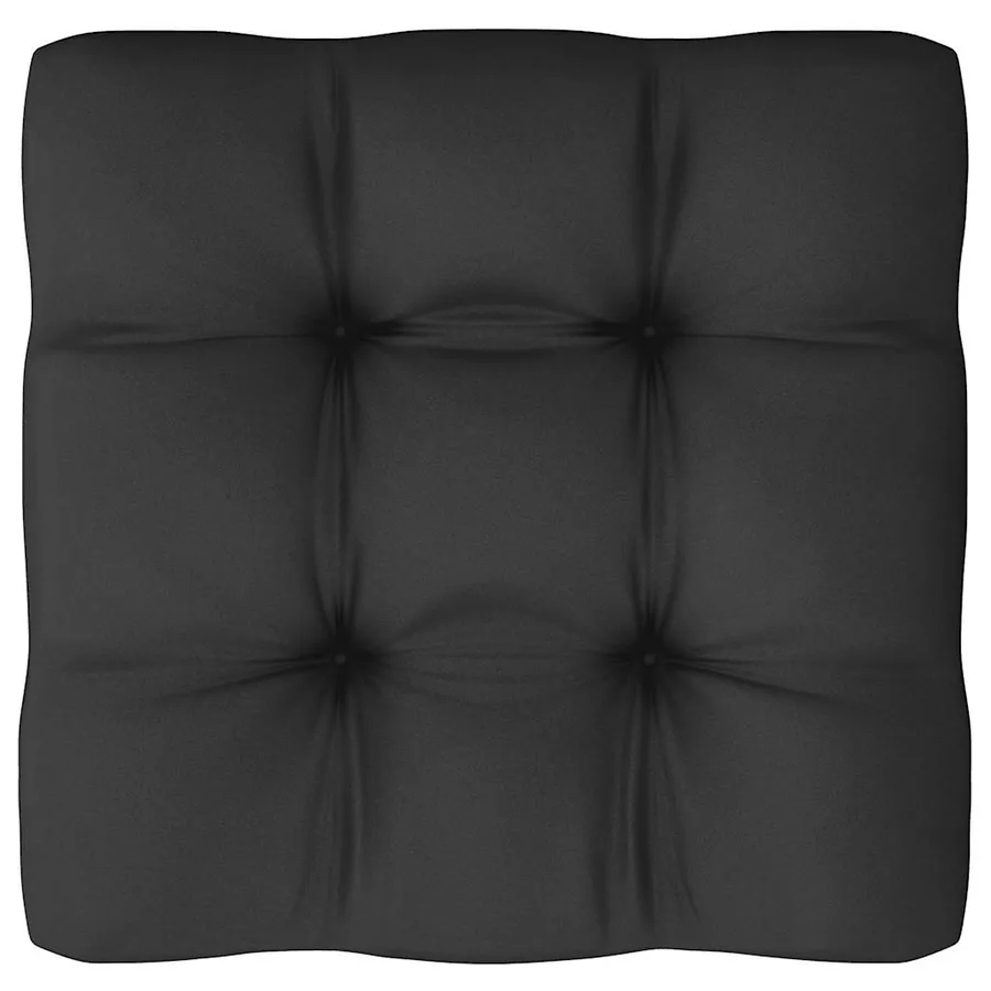 Canapé d'angle de jardin coussins anthracite Bois de pin massif - 8