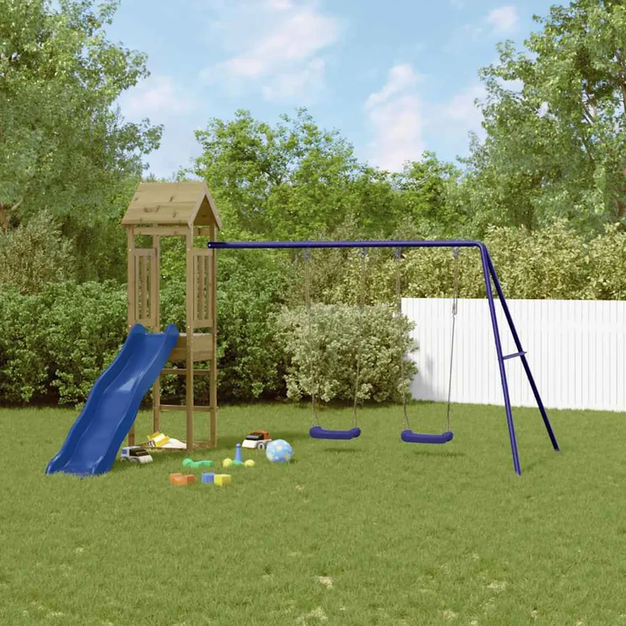 Aire de jeux d'extérieur bois de pin imprégné