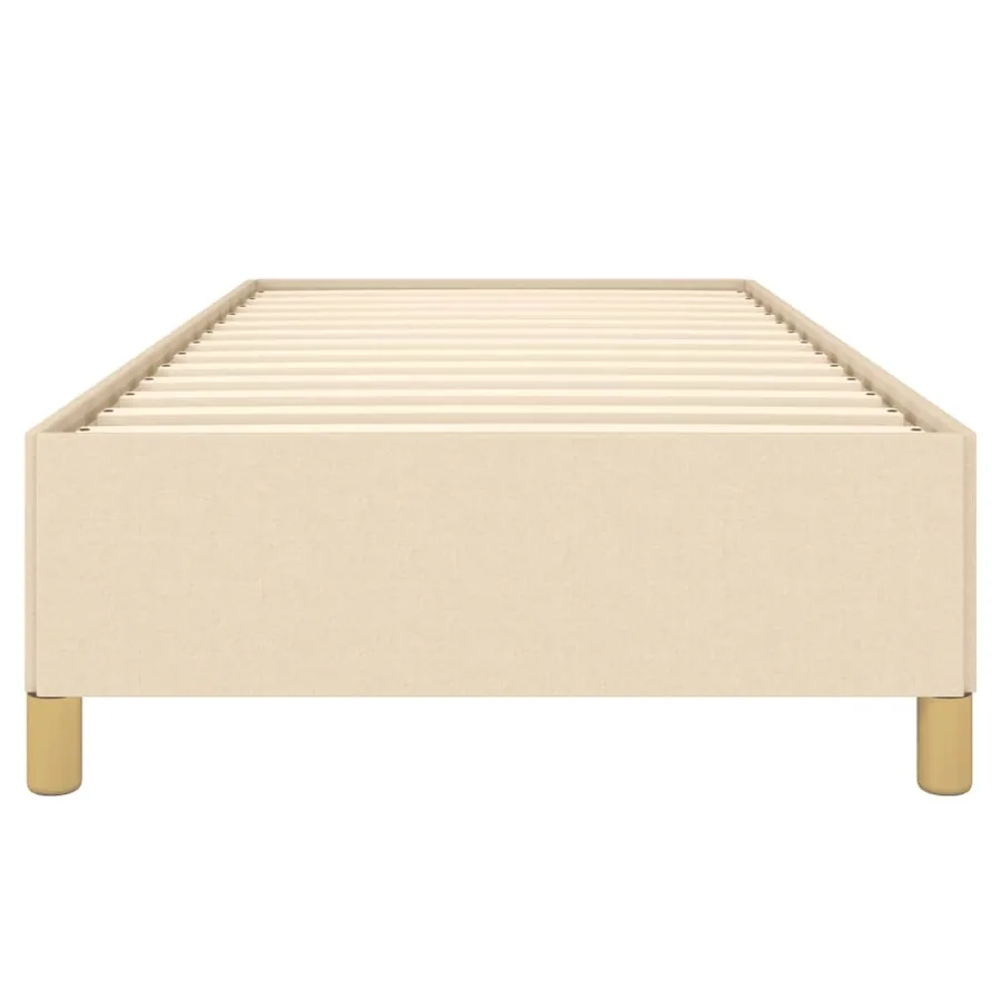 Cadre de lit sans matelas crème 90x190 cm tissu - 5