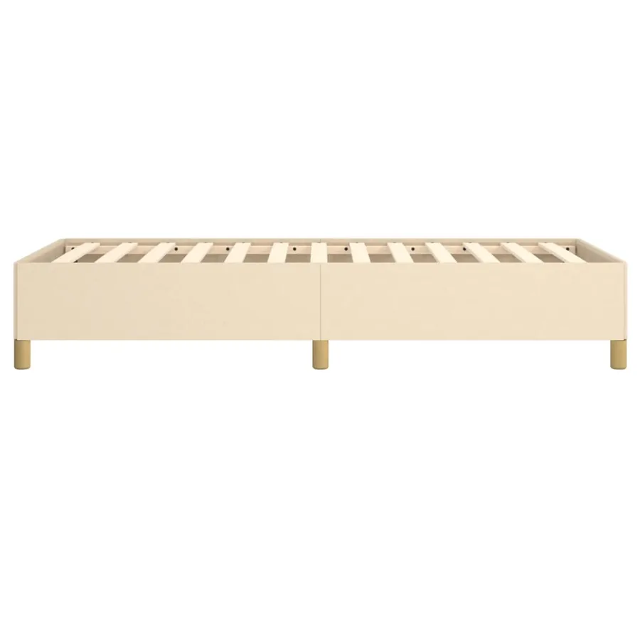 Cadre de lit sans matelas crème 90x190 cm tissu - 6