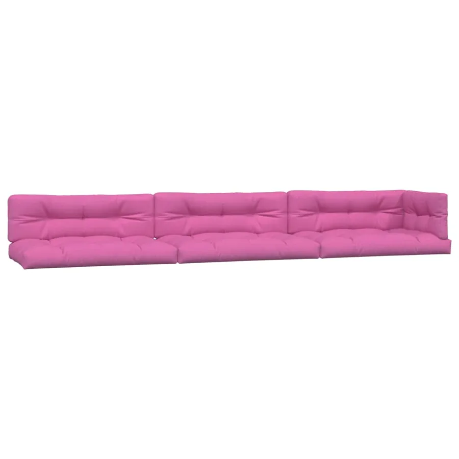 Coussins de palette lot de 7 rose tissu - 2