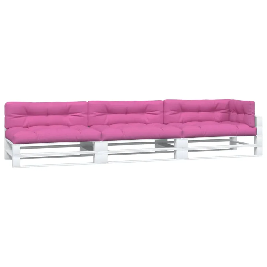 Coussins de palette lot de 7 rose tissu - 3