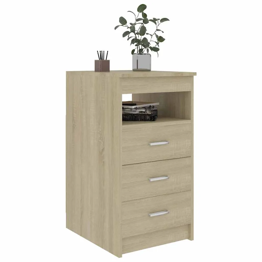 Armoire à tiroirs Chêne sonoma 40x50x76 cm Bois d'ingénierie - 3