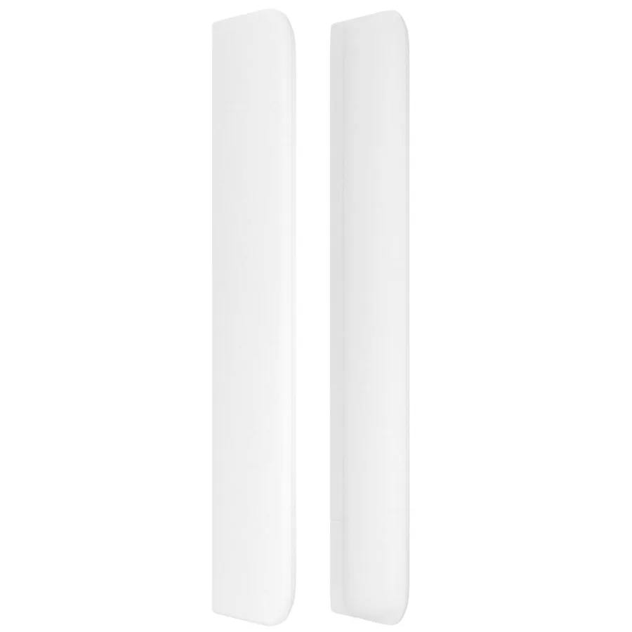Tête de lit avec oreilles Blanc 203x16x118/128 cm Similicuir - 4