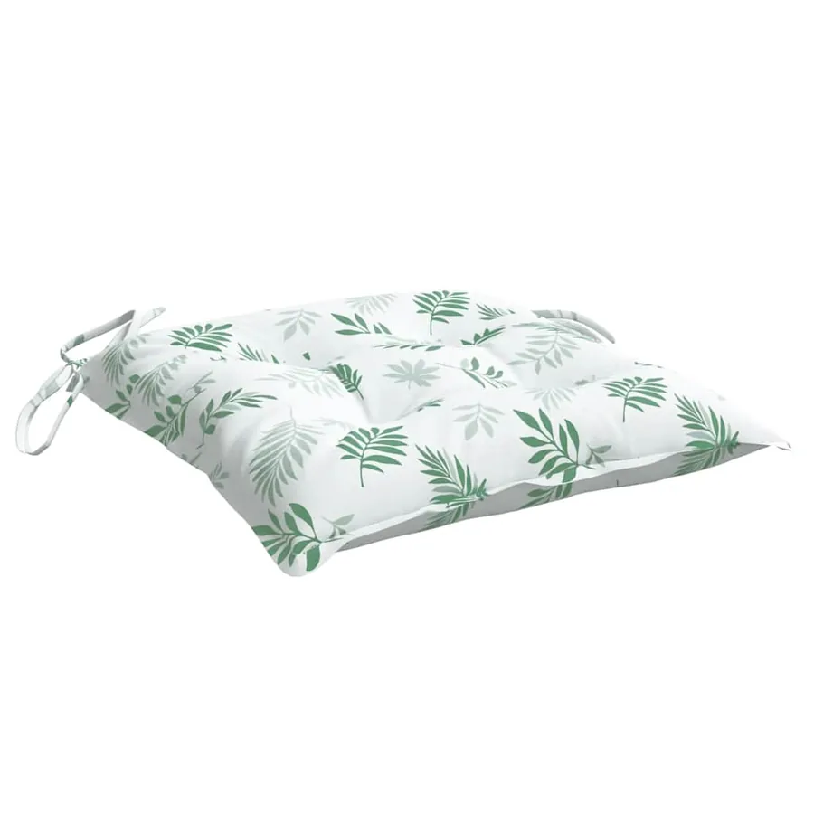 Coussins de chaise lot de 4 à motif de feuilles 50x50x7 cm - 5