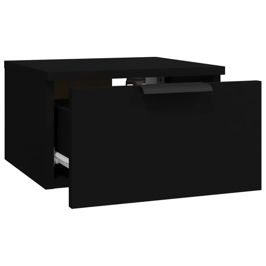 Tables de chevet murales 2 pcs noir 34x30x20 cm - 7