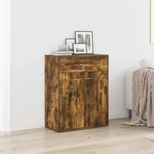 Buffet Chêne fumé 60x30x75 cm Bois d'ingénierie