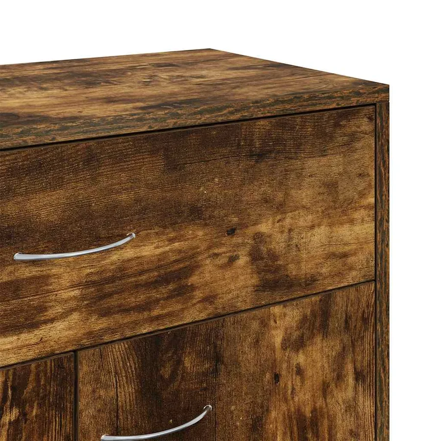 Buffet Chêne fumé 60x30x75 cm Bois d'ingénierie - 9
