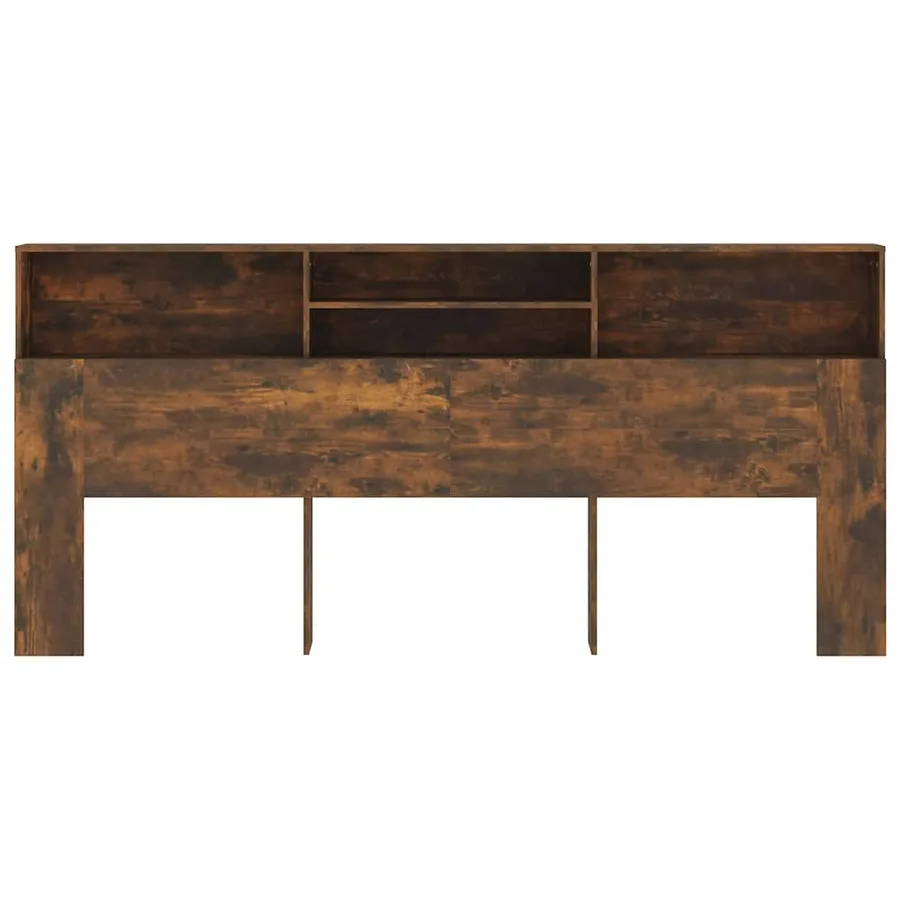 Armoire de tête de lit Chêne fumé 220x19x103,5 cm - 3