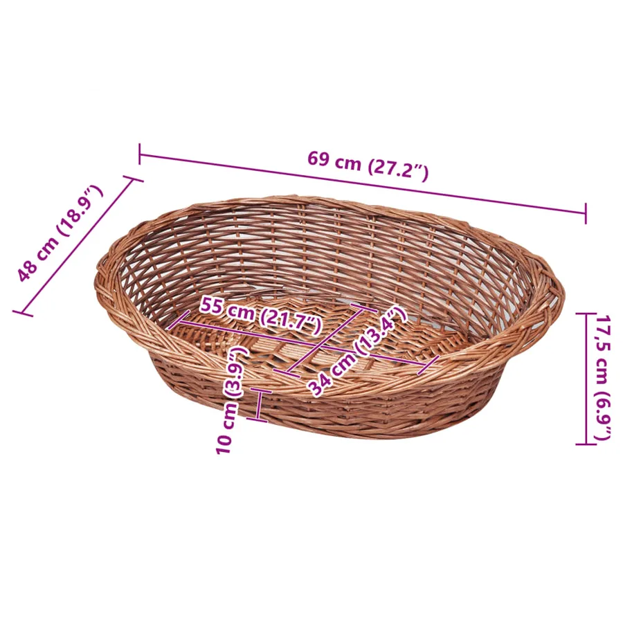 Panier/Lit pour animaux de compagnie Naturel 69 cm - 6