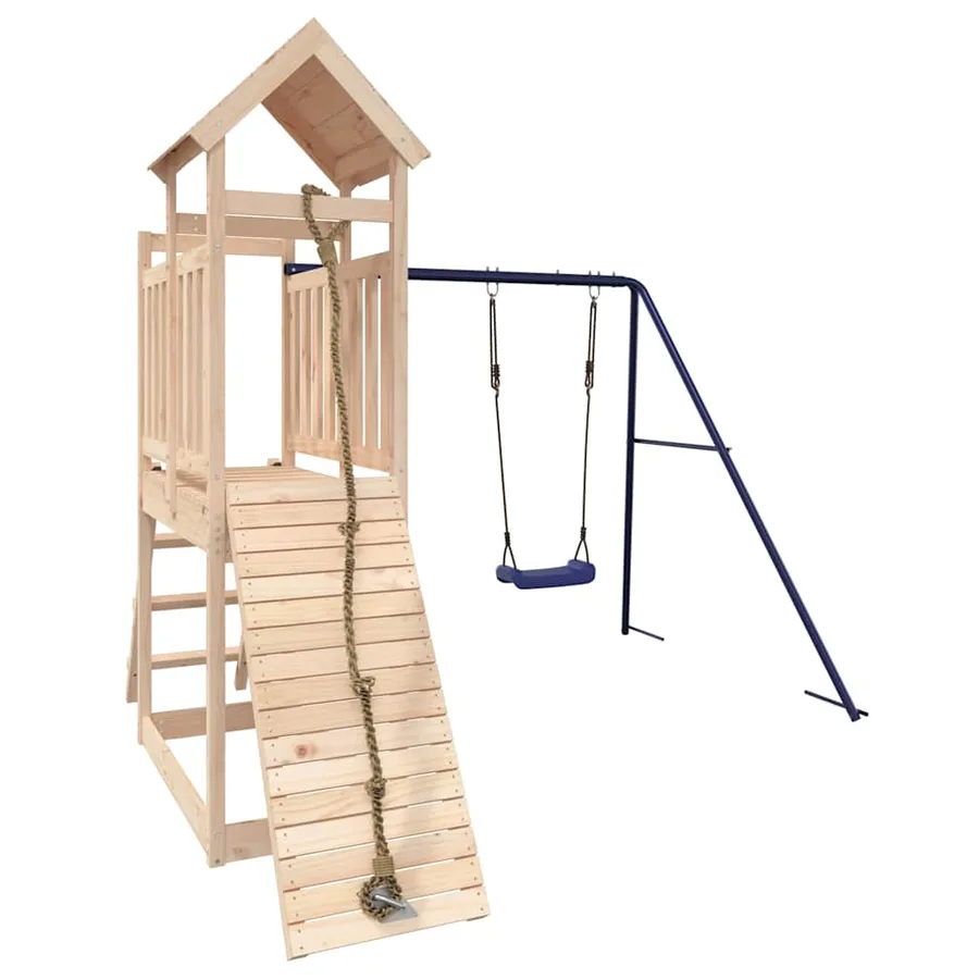 Aire de jeux d'extérieur bois de pin massif - 3