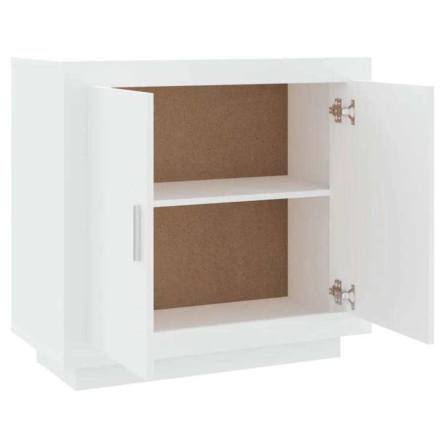 Buffet Blanc 80x40x75 cm Bois d'ingénierie - 6
