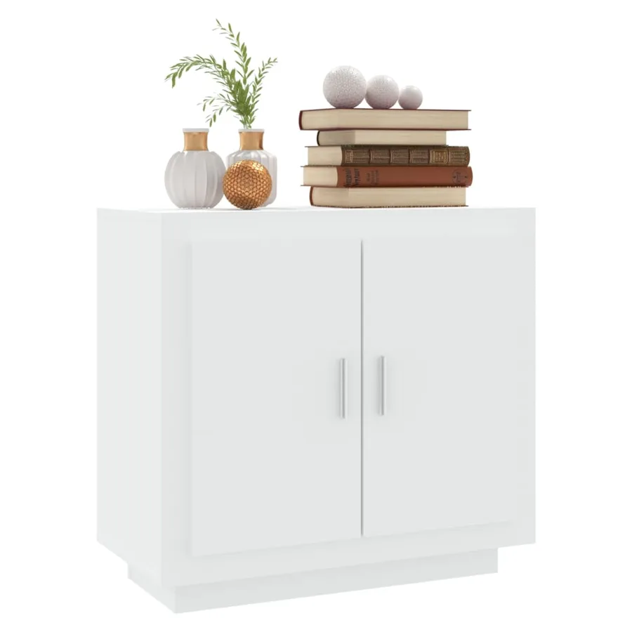 Buffet Blanc 80x40x75 cm Bois d'ingénierie - 8