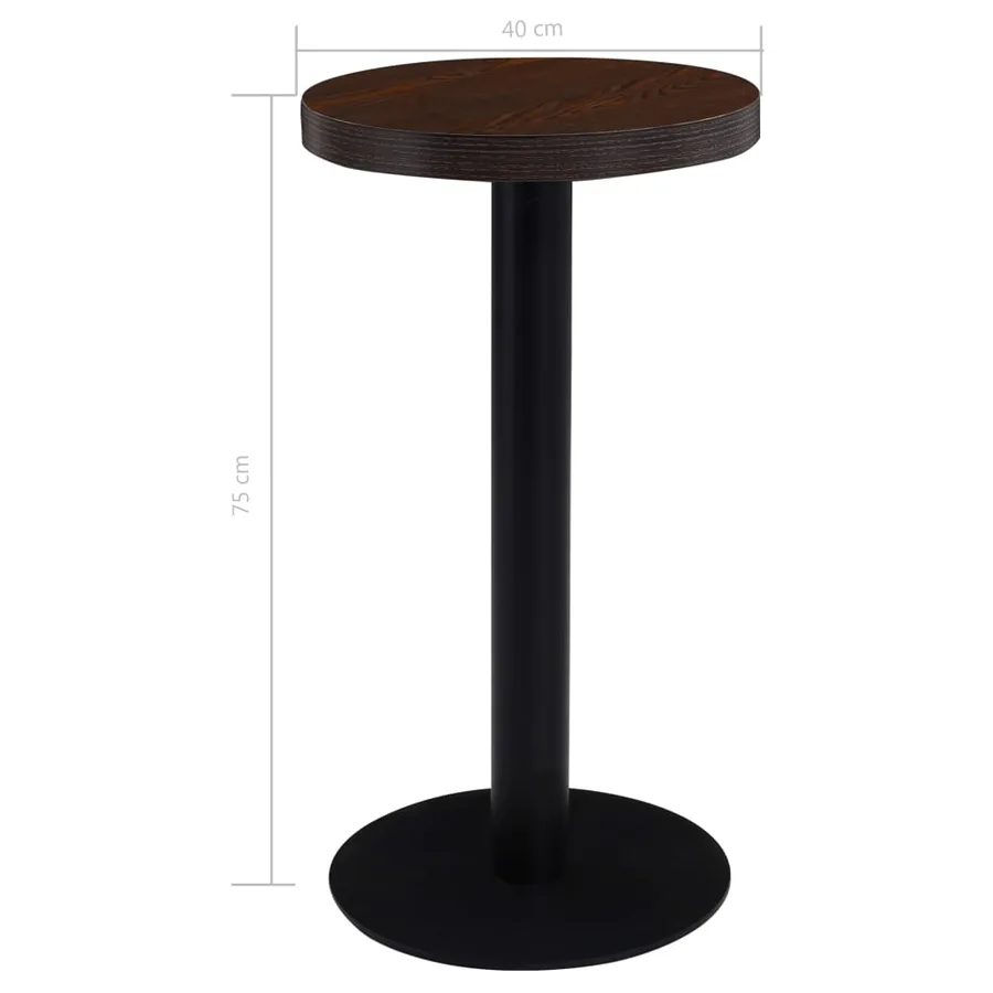 Table de bistro Marron foncé 40 cm MDF - 5