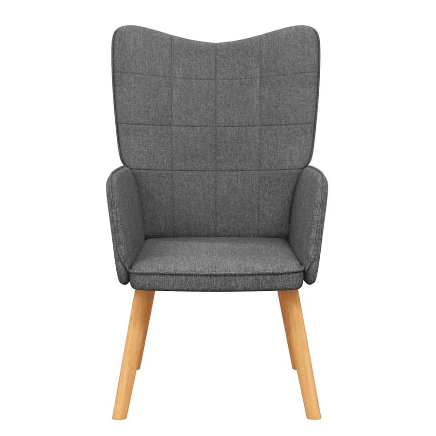 Chaise de relaxation Gris foncé Tissu - 3