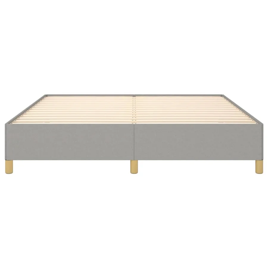 Cadre de lit sans matelas gris clair 180x200 cm tissu - 5