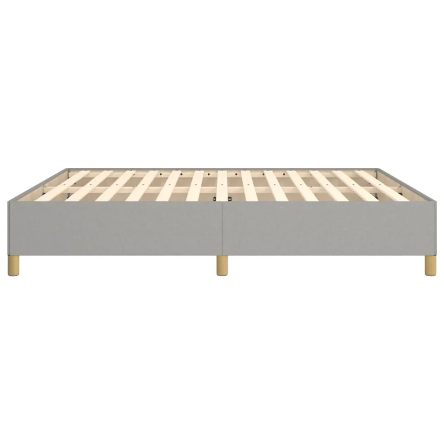 Cadre de lit sans matelas gris clair 180x200 cm tissu - 6