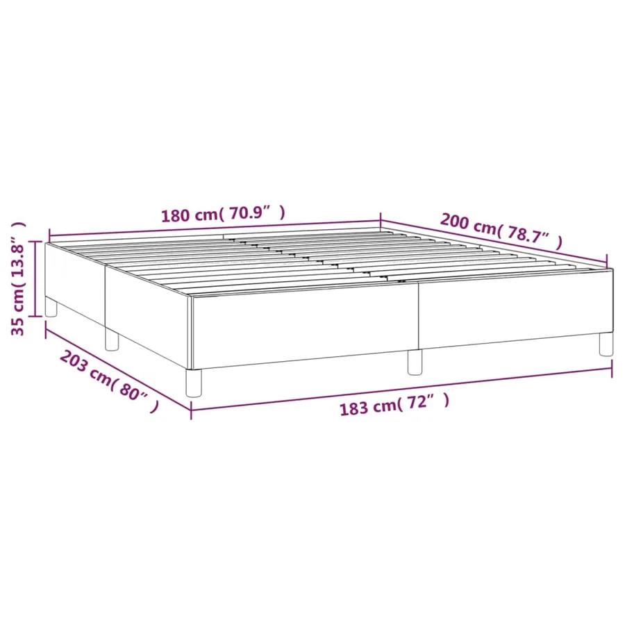 Cadre de lit sans matelas gris clair 180x200 cm tissu - 9