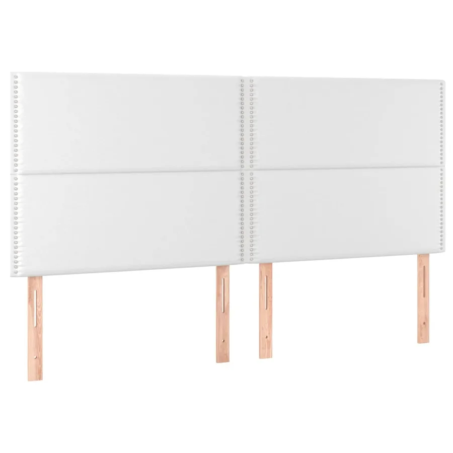 Sommier à lattes de lit avec matelas Blanc 200x200cm Similicuir - 6