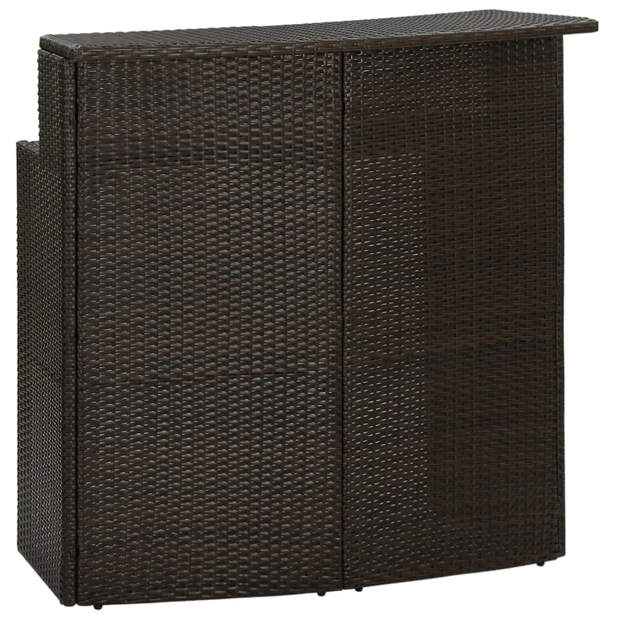 Ensemble de bar de jardin avec coussins 3 pcs Marron - 6