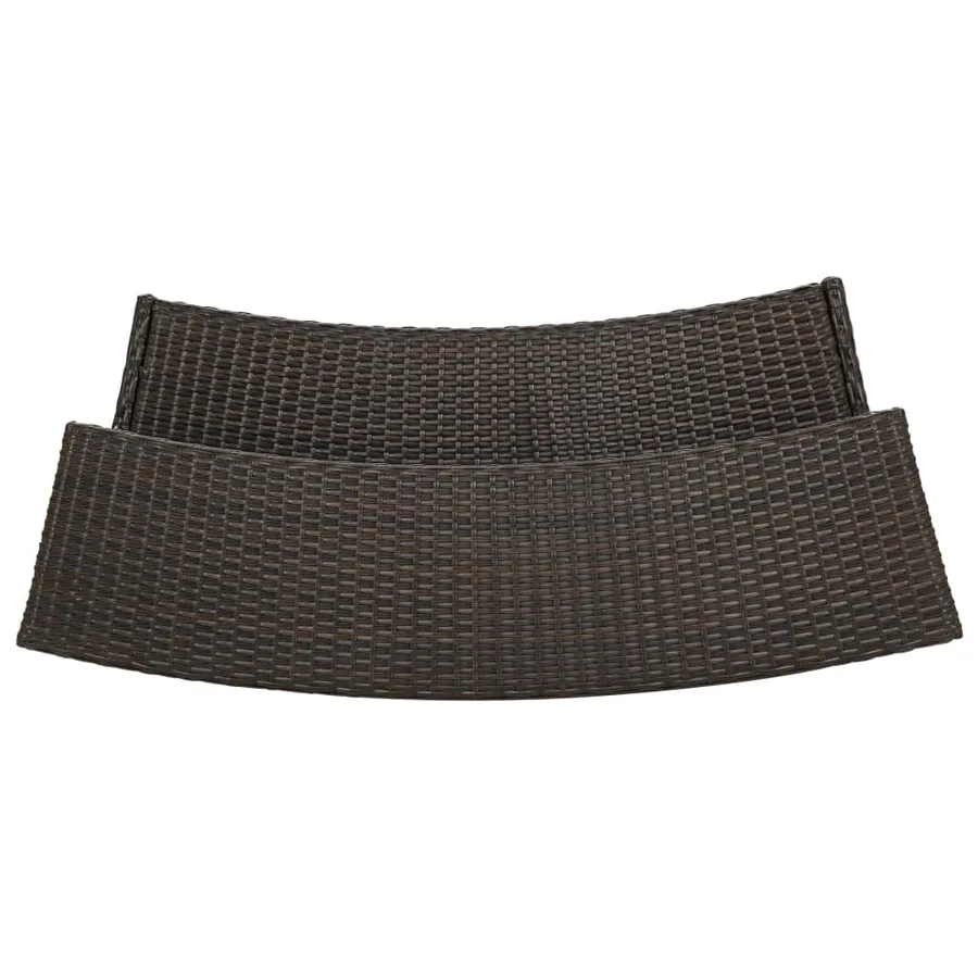 Ensemble de bar de jardin avec coussins 3 pcs Marron - 7