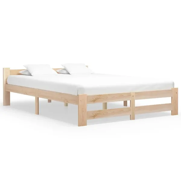 Cadre de lit sans matelas bois de pin massif 120x200 cm