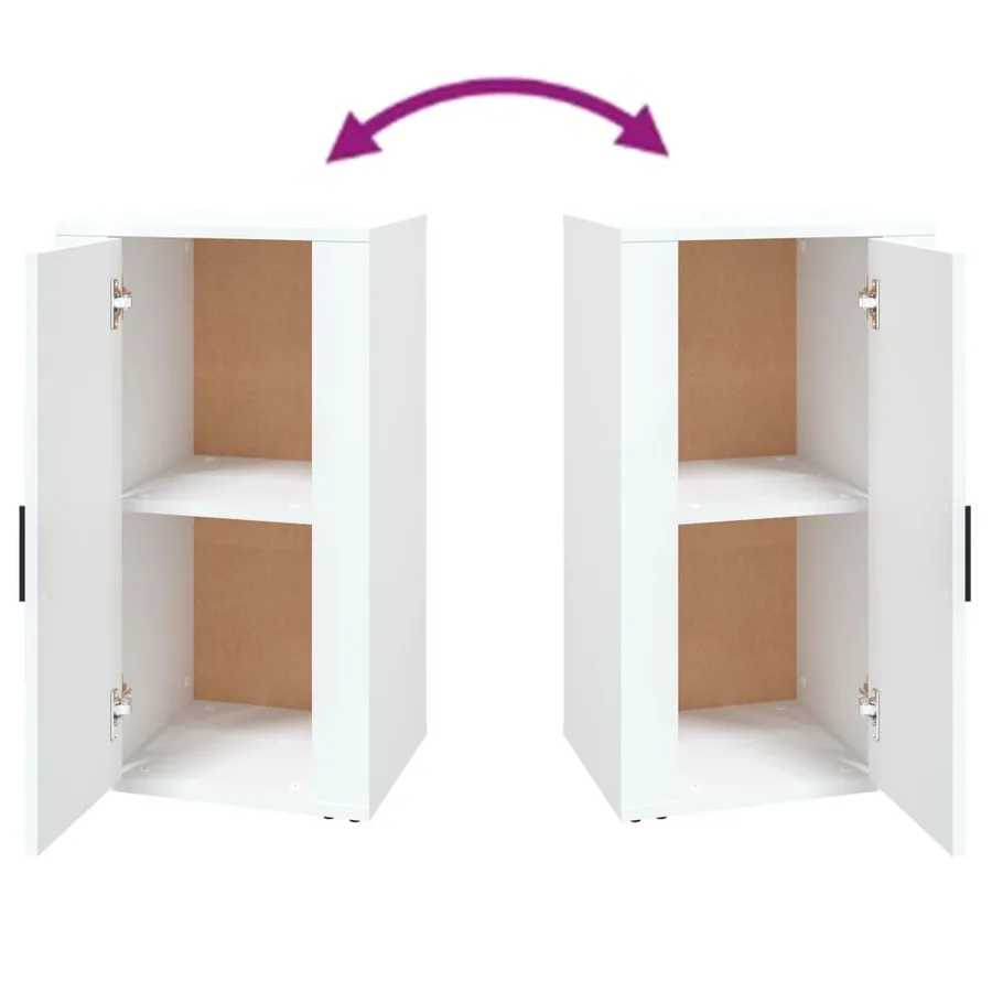 Buffet Blanc 40x33x70 cm Bois d'ingénierie - 6