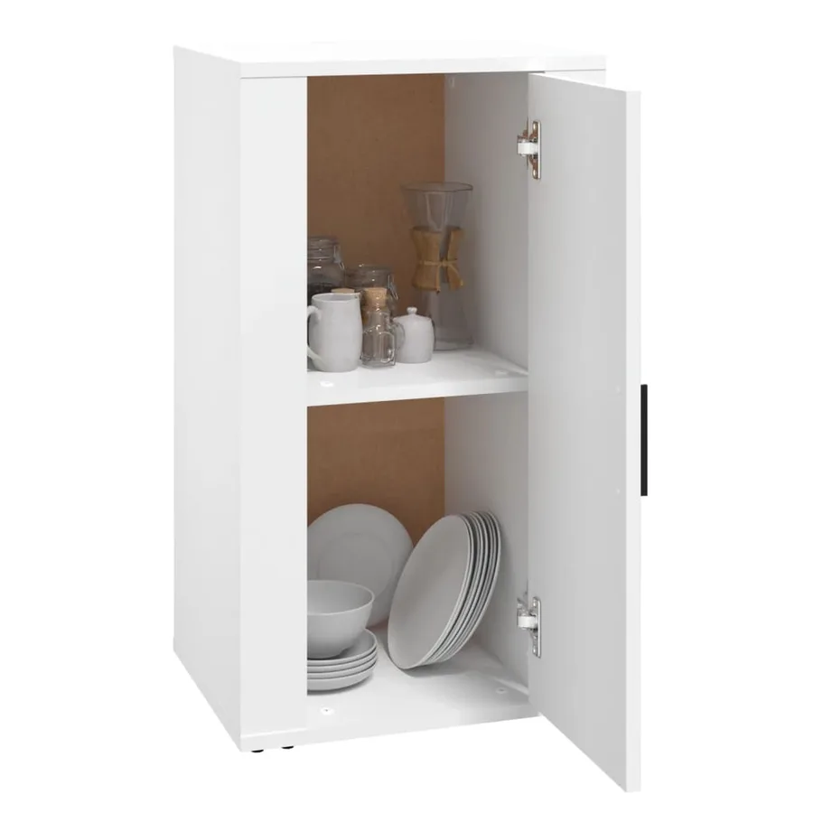 Buffet Blanc 40x33x70 cm Bois d'ingénierie - 8