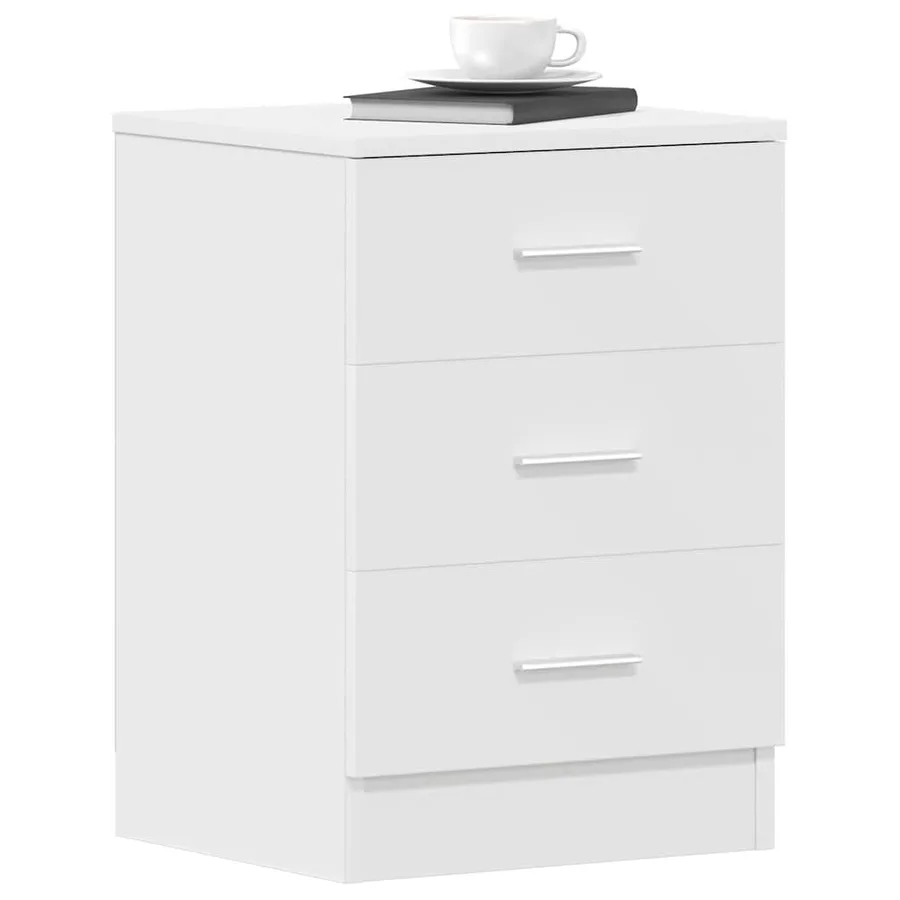 Tables de chevet 2 pcs Blanc 38x35x56 cm Bois d'ingénierie - 4