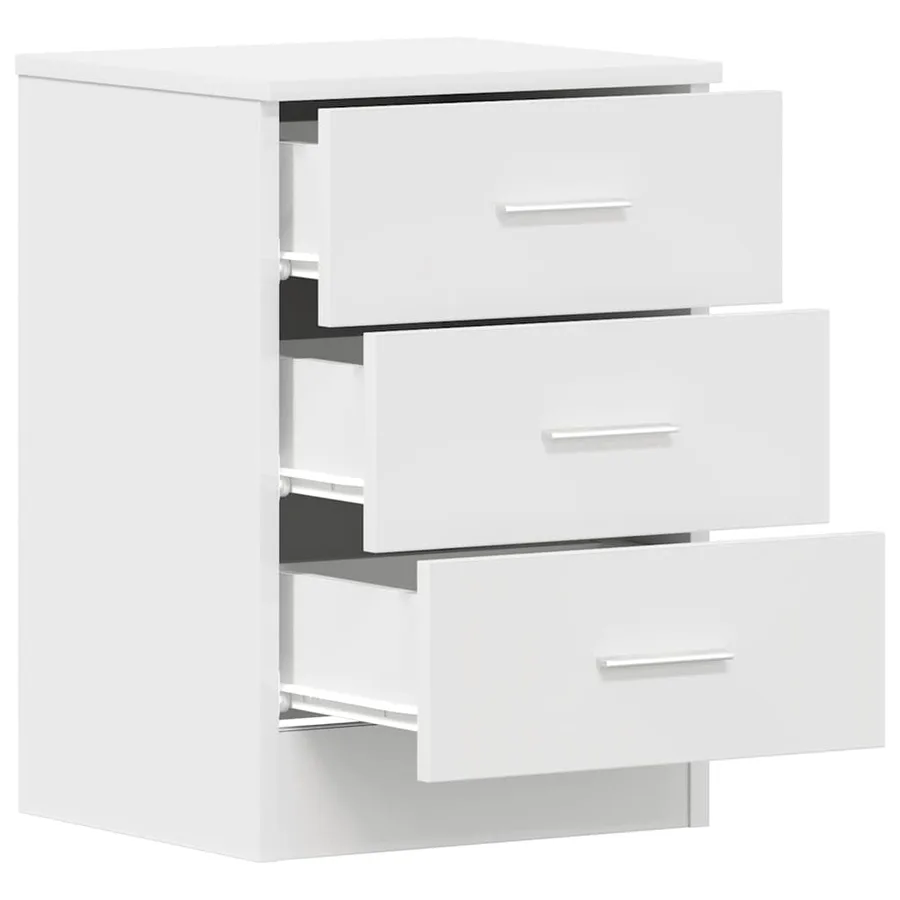 Tables de chevet 2 pcs Blanc 38x35x56 cm Bois d'ingénierie - 6