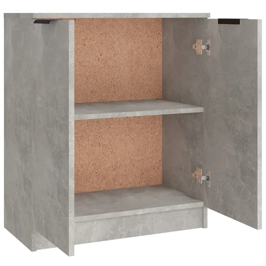 Buffets 3 pcs gris béton bois d'ingénierie - 8