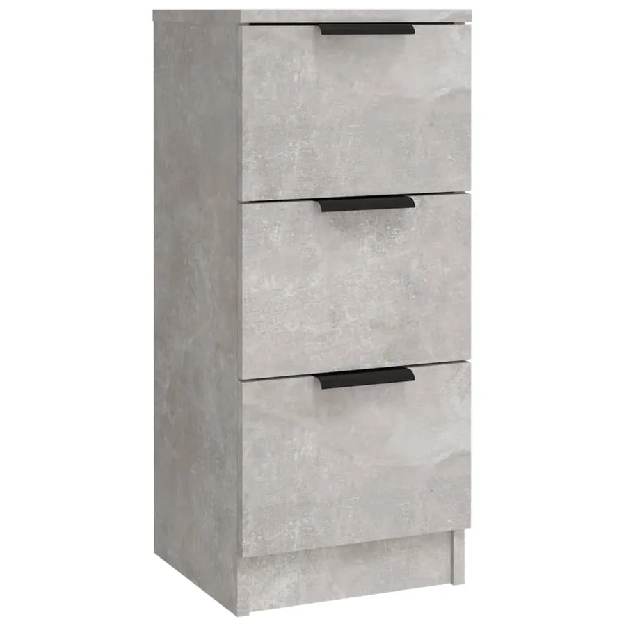 Buffets 3 pcs gris béton bois d'ingénierie - 9