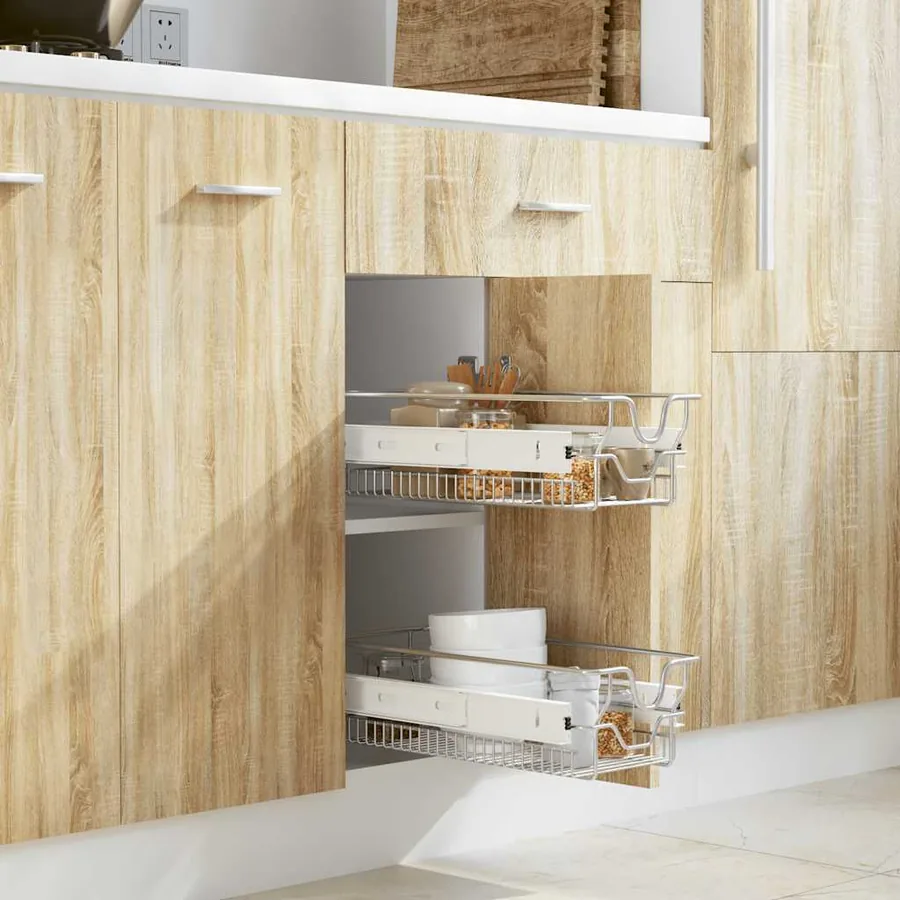 Panier en treillis métallique 2 pcs 300 mm Argenté