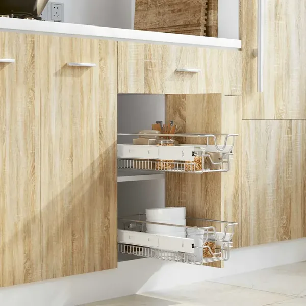 Panier en treillis métallique 2 pcs 300 mm Argenté