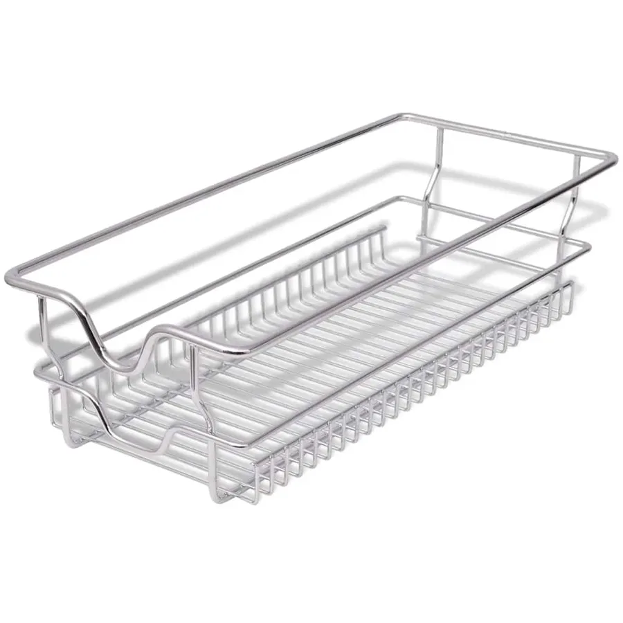Panier en treillis métallique 2 pcs 300 mm Argenté - 3
