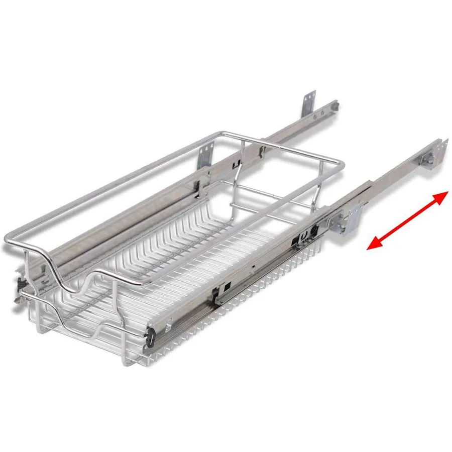 Panier en treillis métallique 2 pcs 300 mm Argenté - 6
