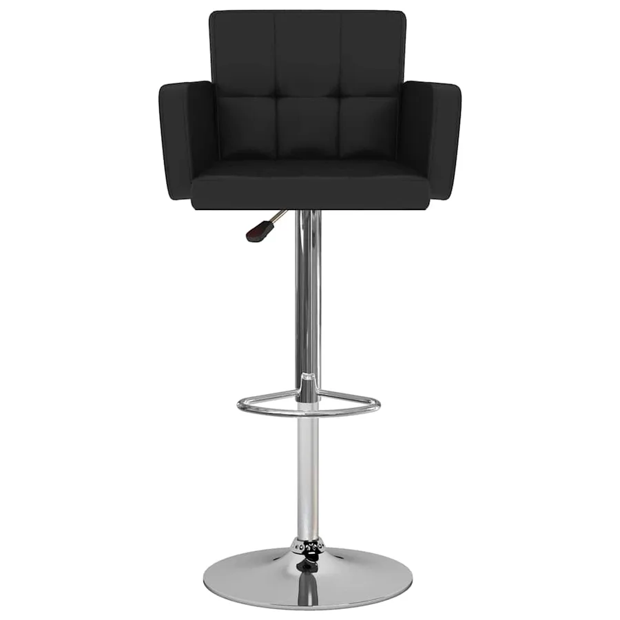 Tabourets de bar lot de 2 noir similicuir - 3