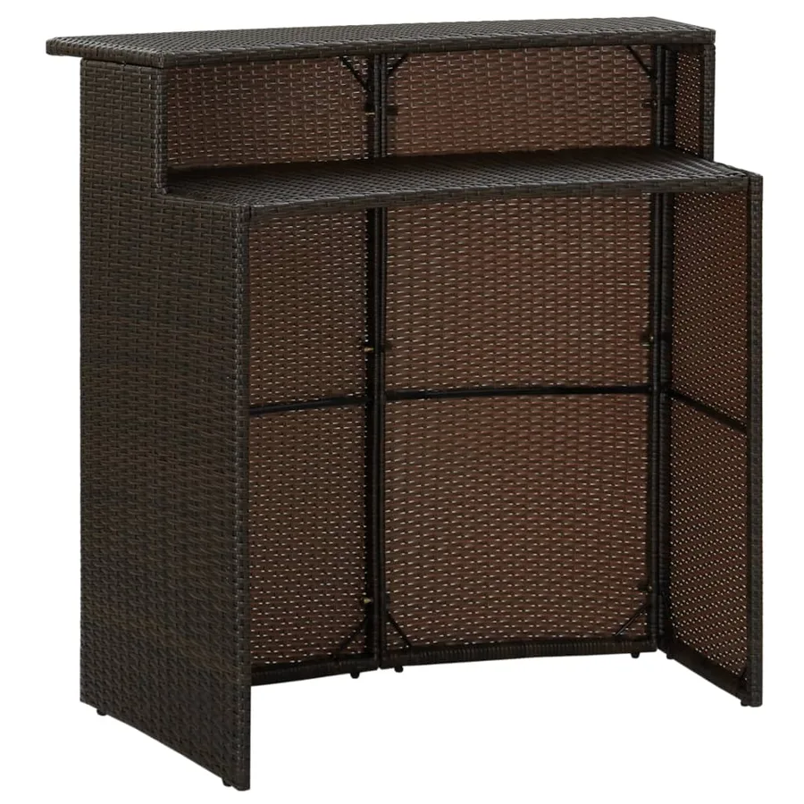 Ensemble de bar de jardin 3 pcs Marron - 5